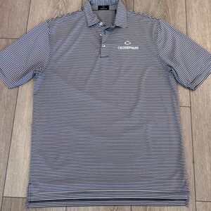 Gulfstream Polo Shirt Mens Medium Aerospace Performance Golf Preppy Athletic